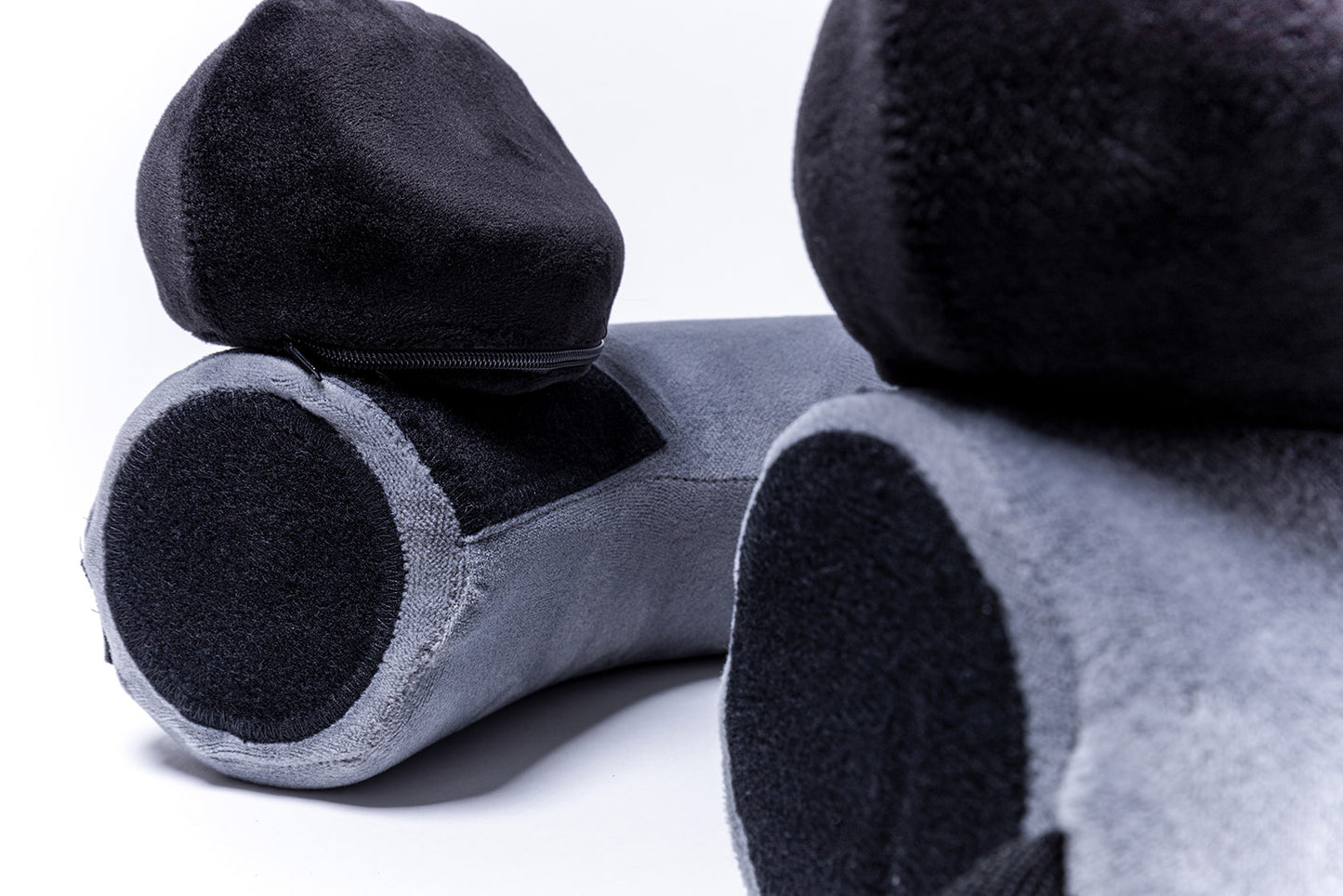 Pieceful Pillow - Grey Black