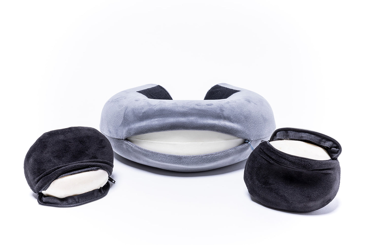 Pieceful Pillow - Grey Black